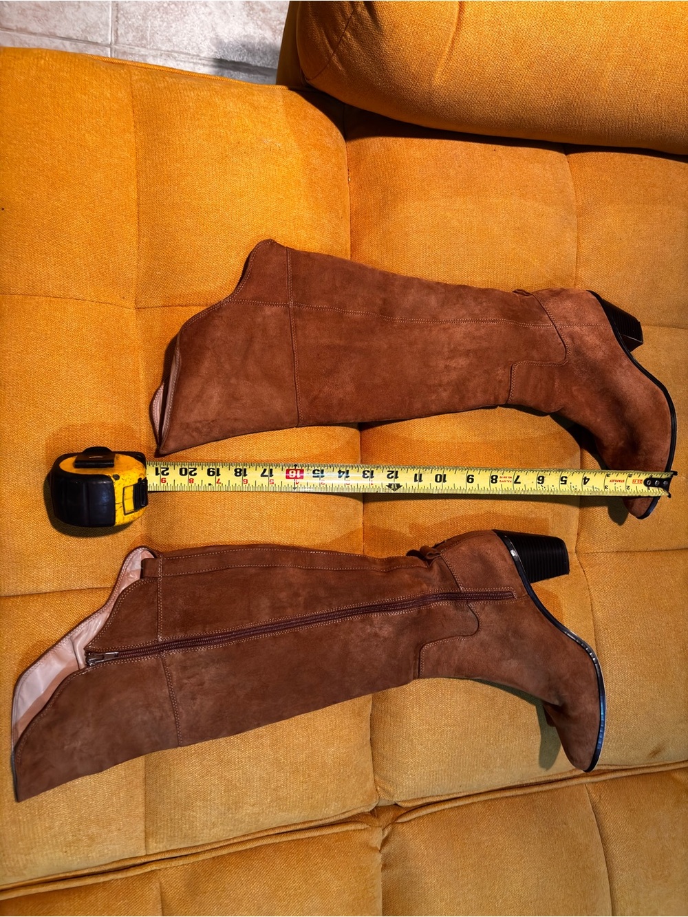 Free People Tall Suede Knee-High Boots in Chestnut
